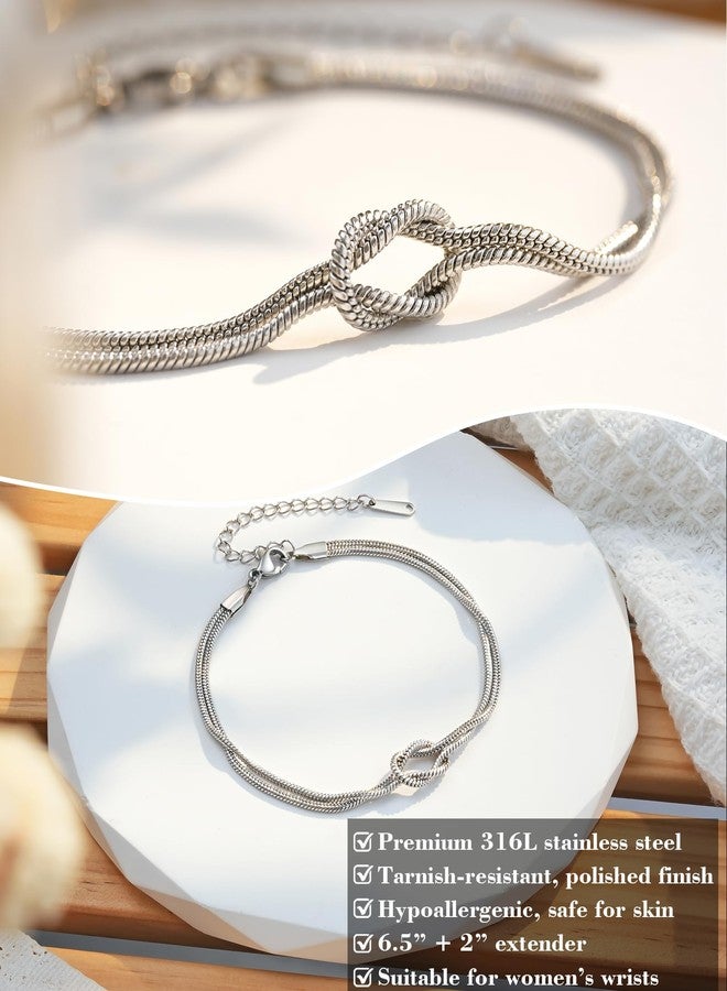 Tarsus Sister Gifts, Sisters Birthday Jewelry Gifts from Sister Knot Bracelet Mothers Day Christmas Gift for Sisters Women - Image 4